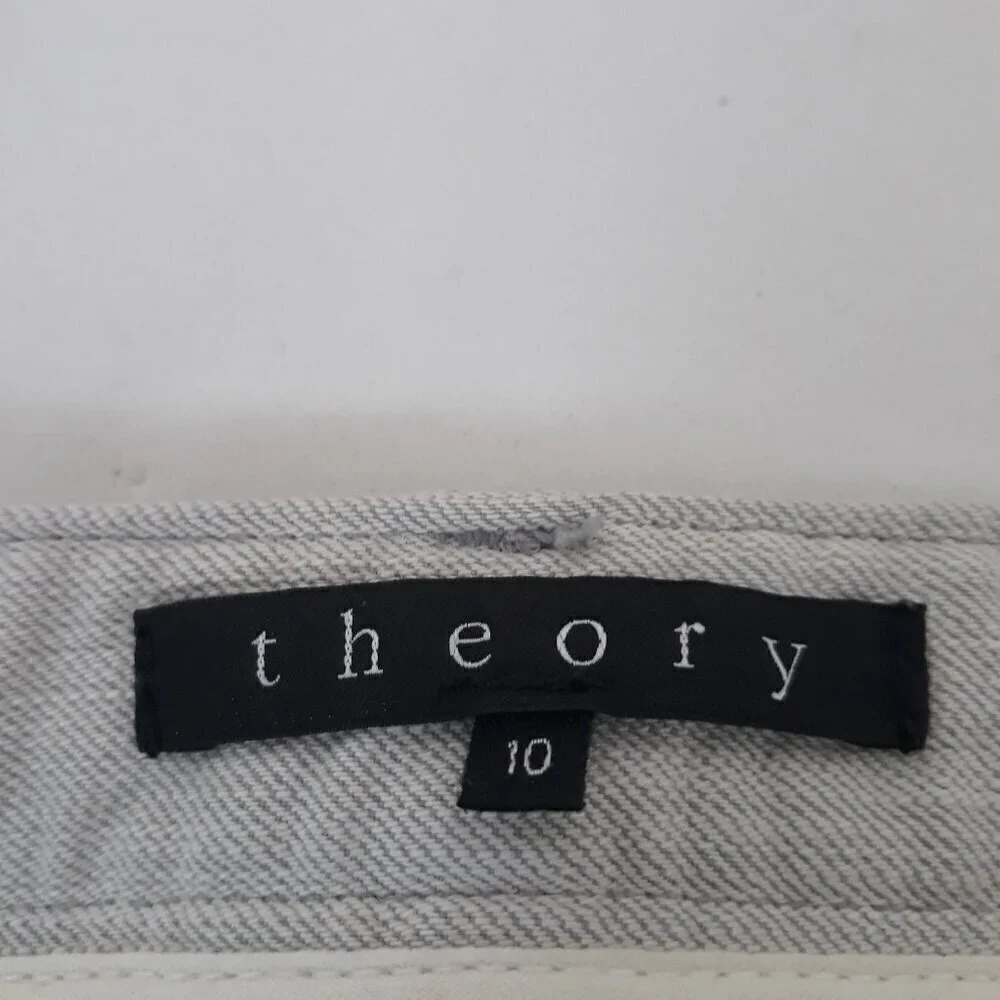 Theory Baratini Wordly Ankle Cargo Mid-Rise Jeans 10 Utility Gorpcore
